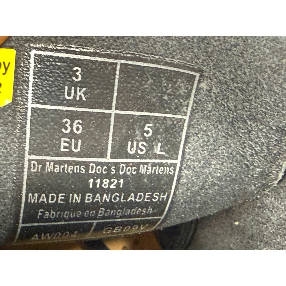 Dr. Martens 1460 Black Patent Lamper Leather‎ J Boots 11821 Kids Size 5 L / 3 UK